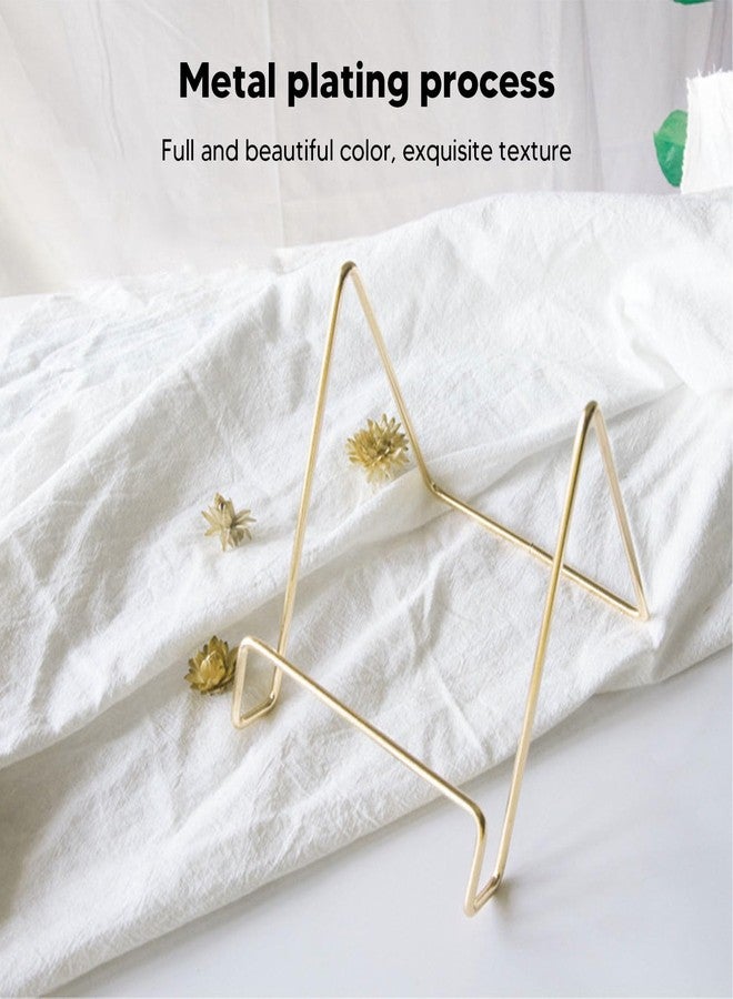 WAONIQ Metal Square Easel Stand-Multi Purpose Desktop Display Stand Suitable For Photo Frames, Photos, Books, Menus, Tablets, Suitable For Home, Office, Wedding And Coffee Shop (Gold） - Image 3