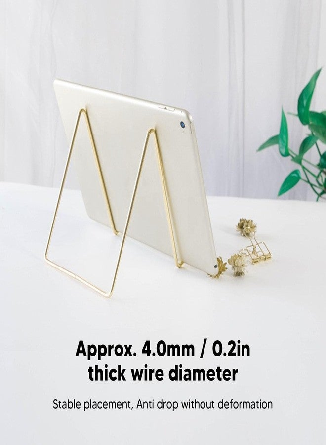 WAONIQ Metal Square Easel Stand-Multi Purpose Desktop Display Stand Suitable For Photo Frames, Photos, Books, Menus, Tablets, Suitable For Home, Office, Wedding And Coffee Shop (Gold） - Image 4