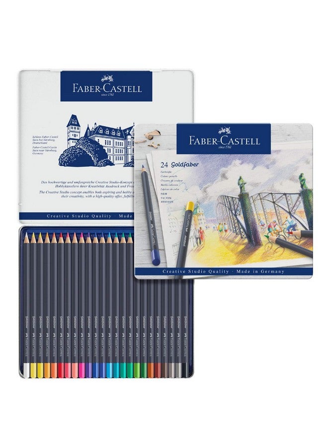 FABER-CASTELL Faber-Castell Goldfaber Color Pencils Tin Set, 24ct.  - Image 1