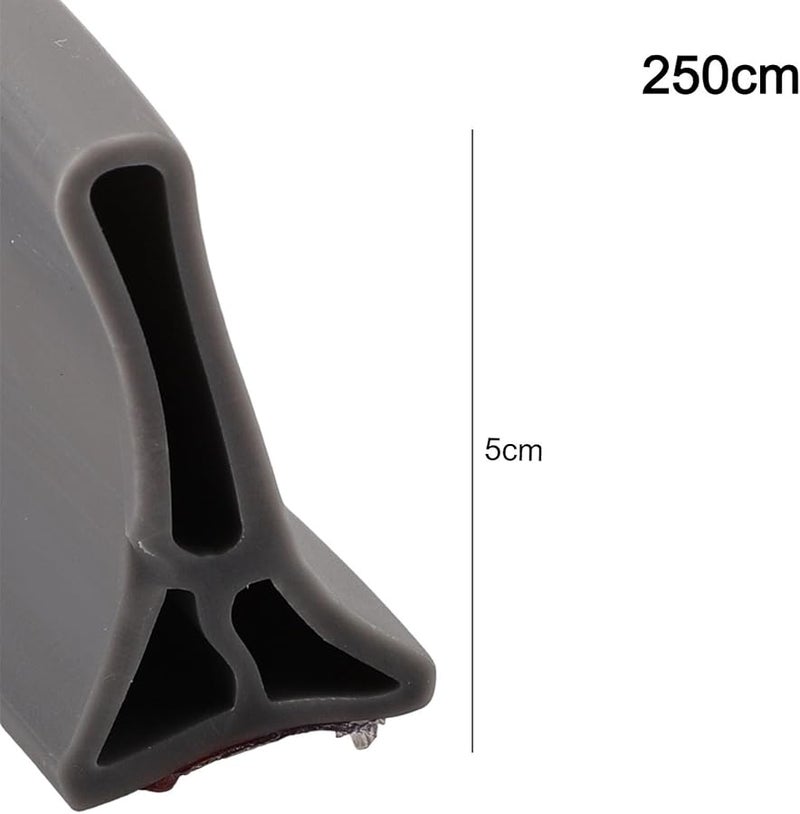 White Grey Silicone Shower Barrier Water Retention System 5cm Height 250cm Length - Image 5