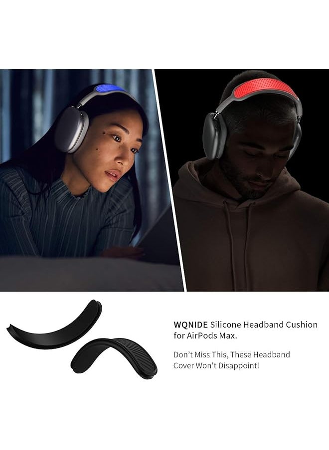 erorex - Headband Cover For Airpods Max Washable Soft Silicone Headphone Headband Protectors Comfort Cushion Top Pad Protector Sleeve Compatible With Airpods Max Black - Image 1