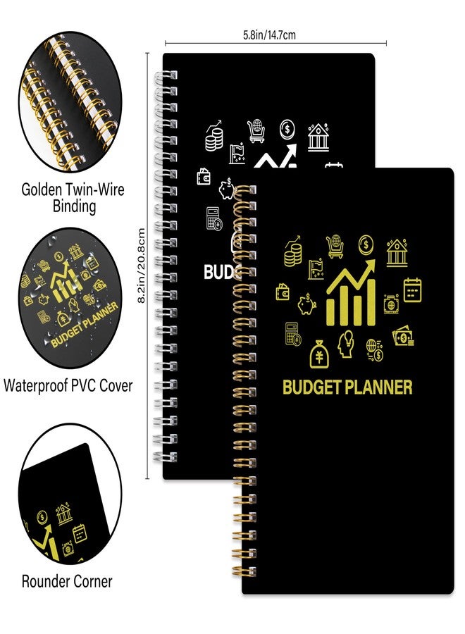 Kamoy Budget Planner - Monthly Financial Planner Organizer with Expense Budget Book/Expense Tracker Notebook/Accounting Book to Manage Your Money Effectively, Start Anytime, A5(5.8" * 8.2") Black Golden - Image 2