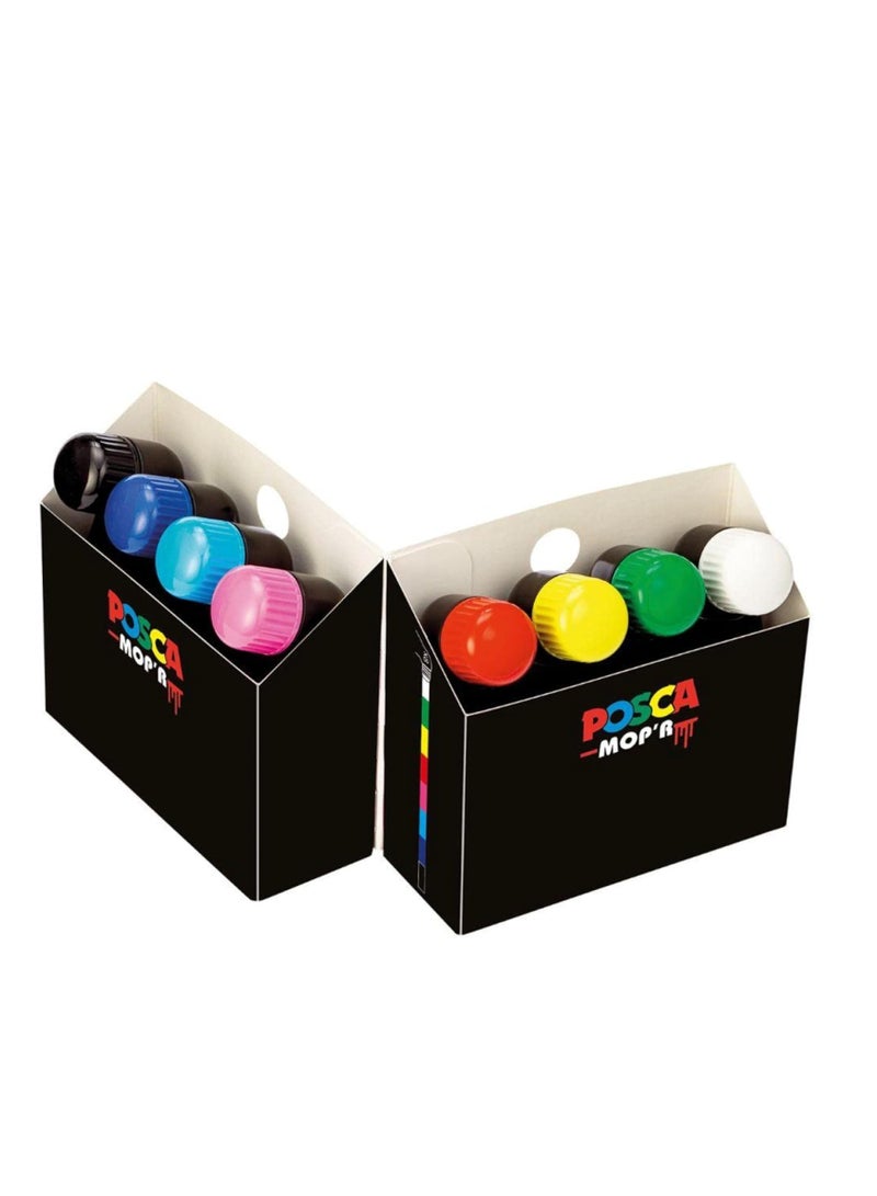 POSCA 8-Piece Mop'r Water Based Permanent Paint Markers Multicolour - Image 2