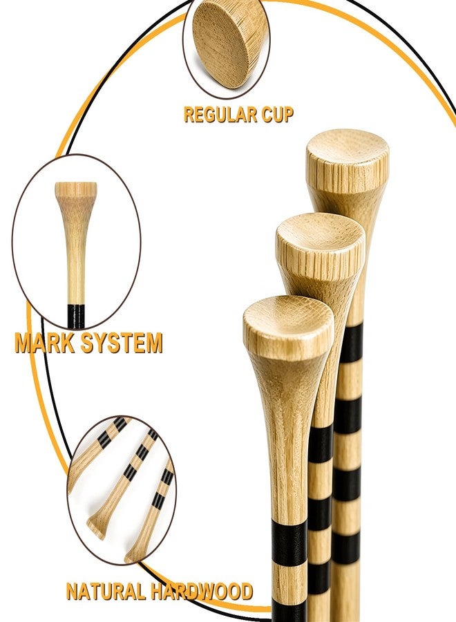 Zivisk Wooden Golf Tees 2-3/4" 100 Count 70mm Natural Color - Image 4