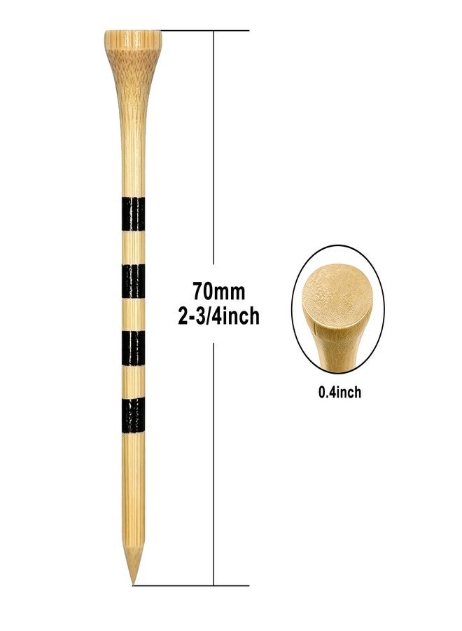 Zivisk Wooden Golf Tees 2-3/4" 100 Count 70mm Natural Color - Image 2