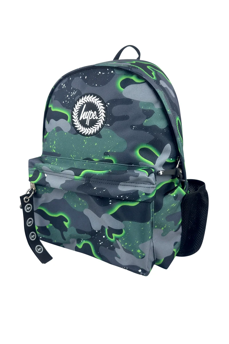 Just Hype HYPE Backpack Iconic Green Glow Camo