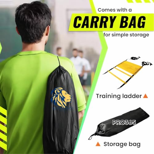 PRO365 Universal Self Training Agility Ladder with Carry Bag | Adjustable Multiple Rungs | Ideal for Soccer, Football, Speed & Fitness Drills | 1 Year Warranty - Image 5