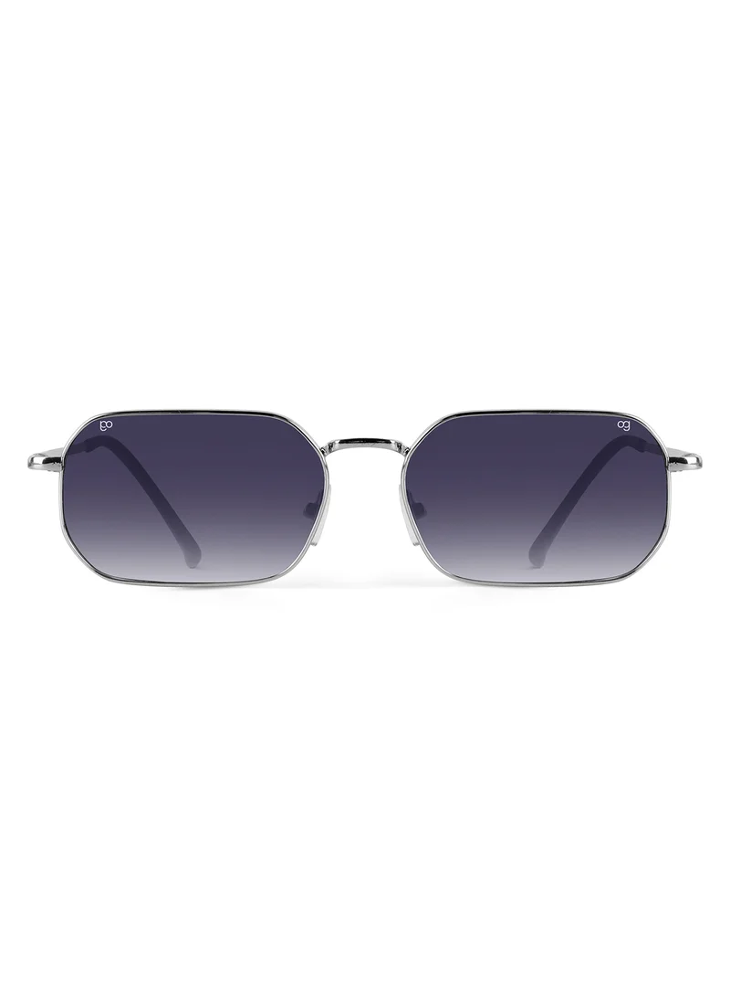 Woggles Altair Gradient Black Hexagonal Sunglasses |Men & Women|100% UV Protection