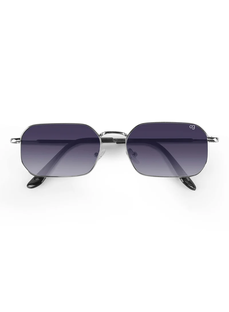 Woggles Altair Gradient Black Hexagonal Sunglasses |Men & Women|100% UV Protection