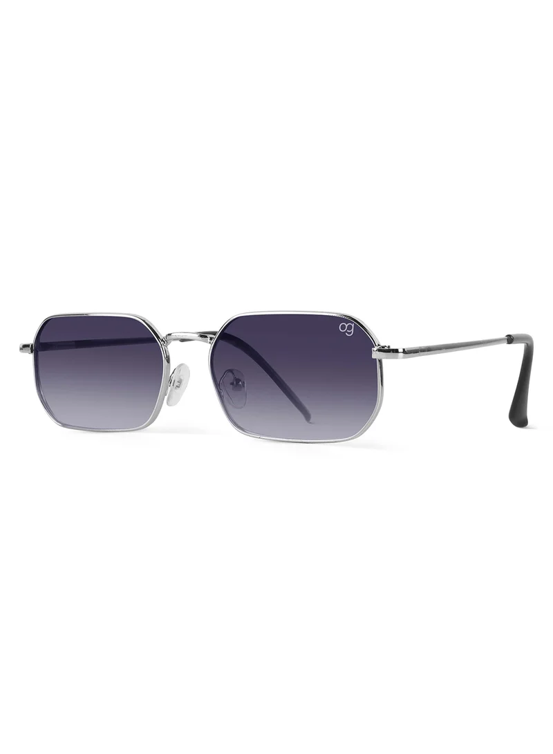 Woggles Altair Gradient Black Hexagonal Sunglasses |Men & Women|100% UV Protection
