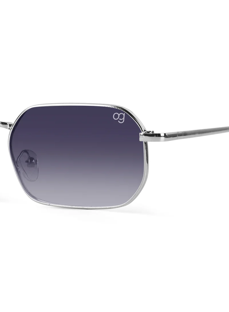 Woggles Altair Gradient Black Hexagonal Sunglasses |Men & Women|100% UV Protection