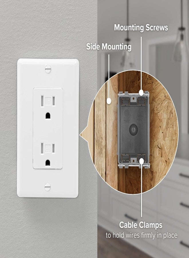 Maxxima 1 Gang 18 cu. in. PVC New Construction Electrical Switch and Outlet Junction Box, New Work Non-Metallic Electrical J-Box w/Nail, ETL Listed, 2 Hour Fire Rating, Gray, 10-Pack - Image 5