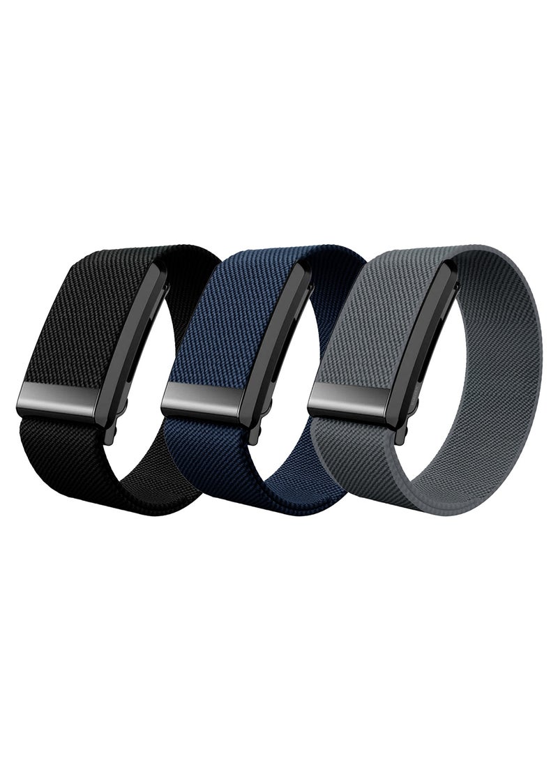 3Packs Premium Adjustable Nylon Strap for WHOOP 5, MG,One, Peak and Life – Lightweight & Breathable Replacement Band - Image 1