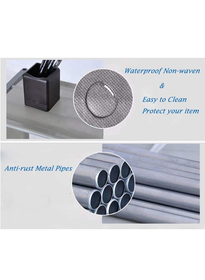 MIXDE 9 Grid DIY Storage Cabinet Bookshelves Assembled Storage Rack,Bedroom Living Room Vertical Cabinet Bookshelf(Grey) - Image 4