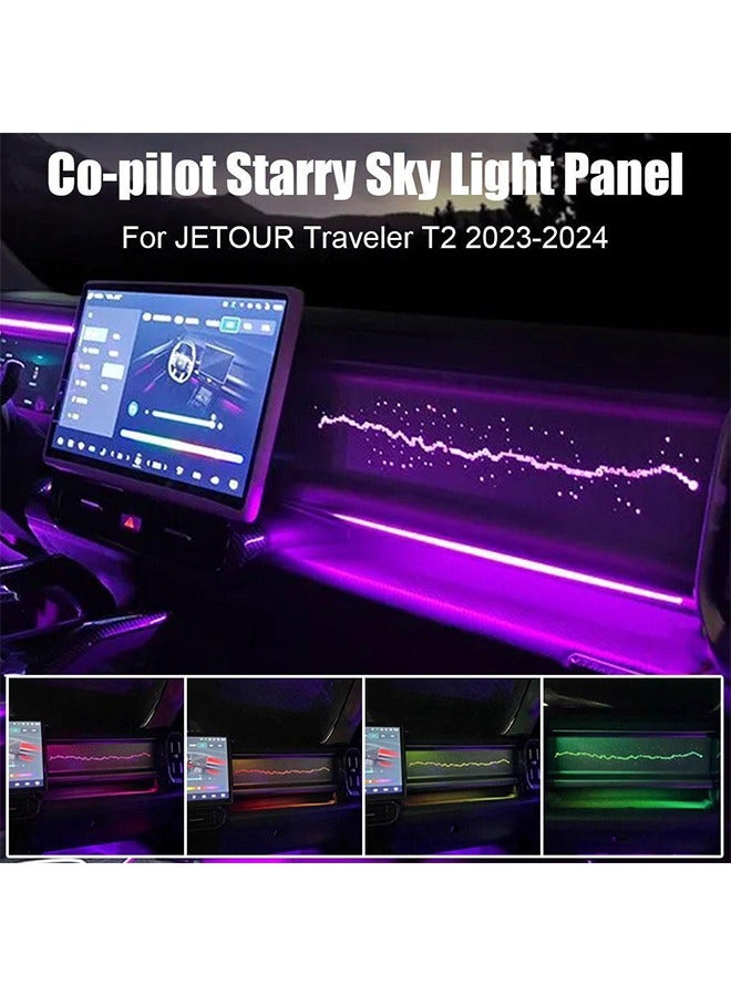 AL RAID Fit for JETOUR Traveller Shanhai T2 2023-2024 Car Co-pilot Starry Sky Light Panel Special Ambient Light Modification 64 Color Starry Skyp - Only suitable for models with original car ambient lights - Image 3