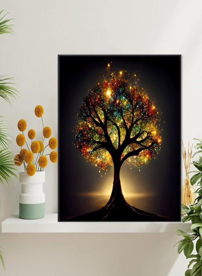 KINPLUB 5D Diamond Painting Kits for Adults, Glitter Tree of Life Diamond Art Kits for Adults Beginners, DIY Full Round Drill Paint by Diamonds, Home Wall Decor 12 x 12 Inch - Image 2