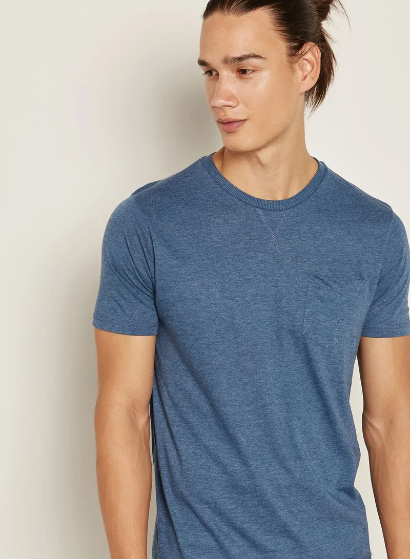 BRAVE SOUL Arkhamh Pocket Crew Neck T-Shirt