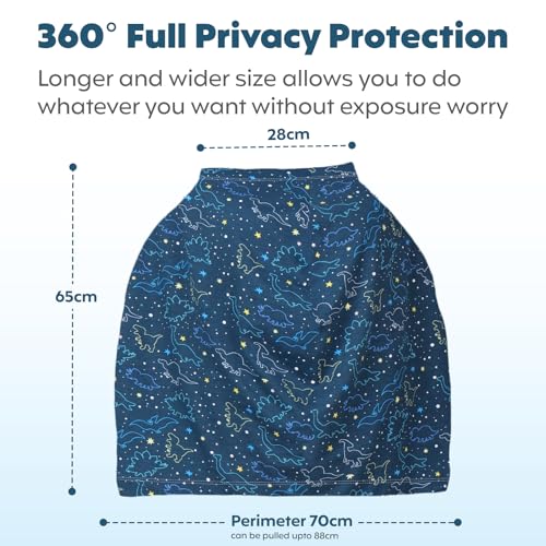 a baby cherry-Nursing Cover, Nursing Covers for Feeding Mom, Feeding Cover Breastfeeding Mother, Feeding Cover for Mom, 360 Full Privacy (Blue),1 Count - Image 2