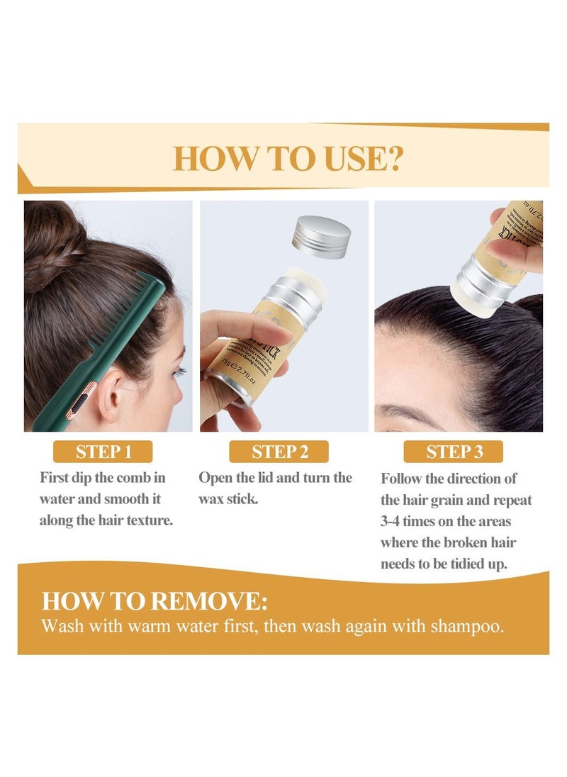 IKT Hair Wax Stick Gel Cream Non-Greasy Style Hair Wax Stick For Men Women Broken Hair Artifact  - Image 3