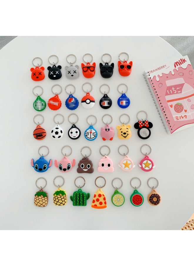 Generic - For Apple AirTags Silicone Protective Case Cartoon Minnie Case Airtag Bluetooth Locator Tracker-Color:Minnie-Applicable Model:AirTags - Image 1