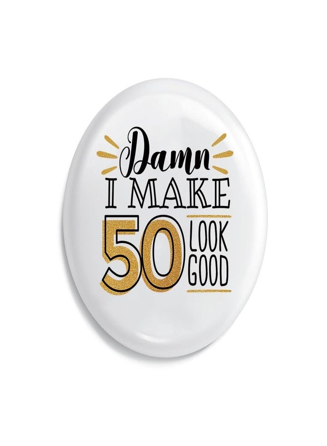 SEBMNOO 50th Birthday Gifts for Her Him, Gifts for Women Men, Cool Happy Birthday Pin Gift for 50 Year Old Woman Man, Funny Badge Gift Ideas for Adults, Mom Dad Party Supplies Party Favors - Image 1