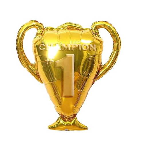 FI - FLICK IN 6 Pcs Foot Ball Foil Balloons Soccer Theme Birthday Decoration Items MVP Champion Trophy Balloon Football Birthday Theme Decoration (Pack of 6, Multicolor) - Image 4
