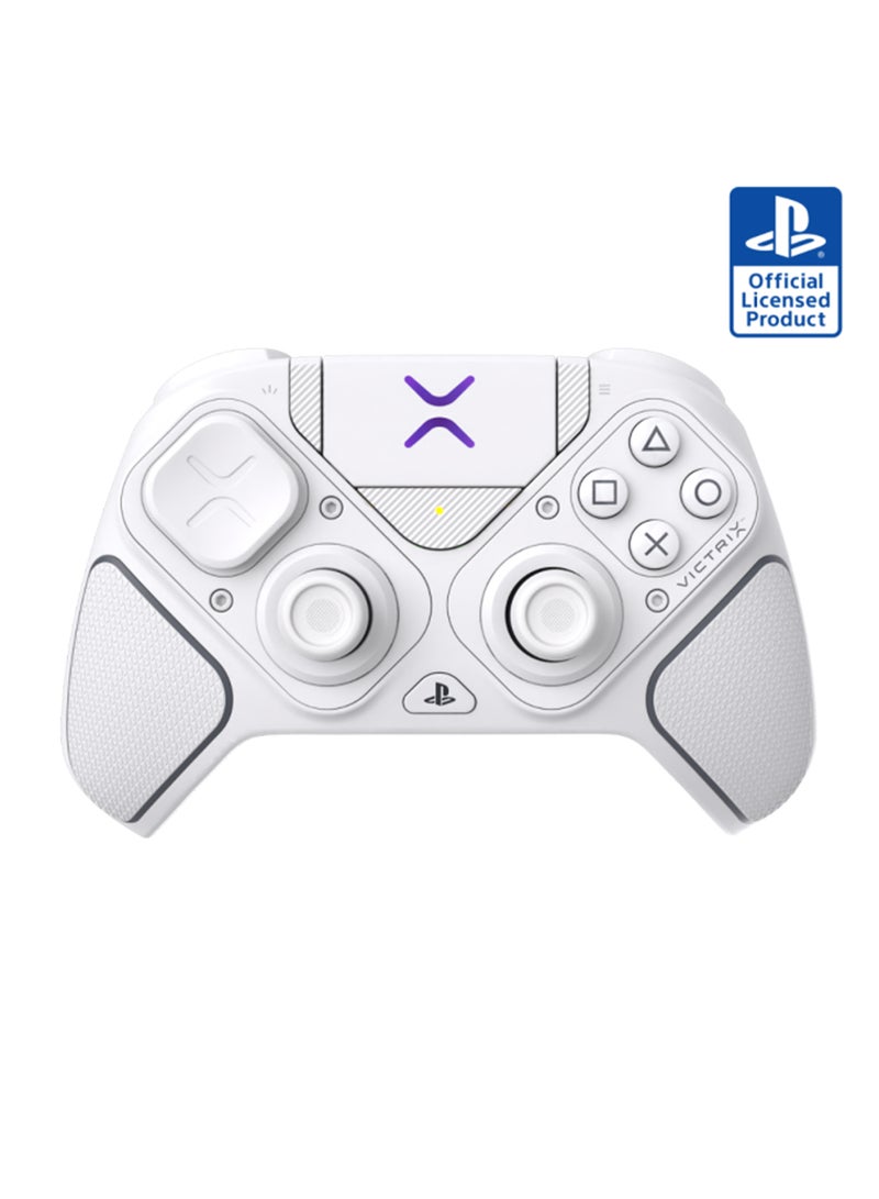 Turtle Beach Victrix Pro BFG Reloaded Wireless Gaming Controller Official Licensed for PS5,PS4 & PC, Bluetooth, Fightpad Module, Hall-Effect Sticks/Triggers, Customizable Controls - White - Image 1
