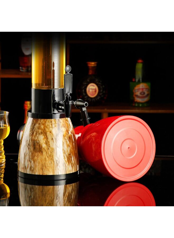 LAMAY Drink Dispenser, 3L Stainless Beverage Dispenser with Spigot And Ice Tube, Perfect Drink Dispensers for Parties Drink(Black) - Image 4