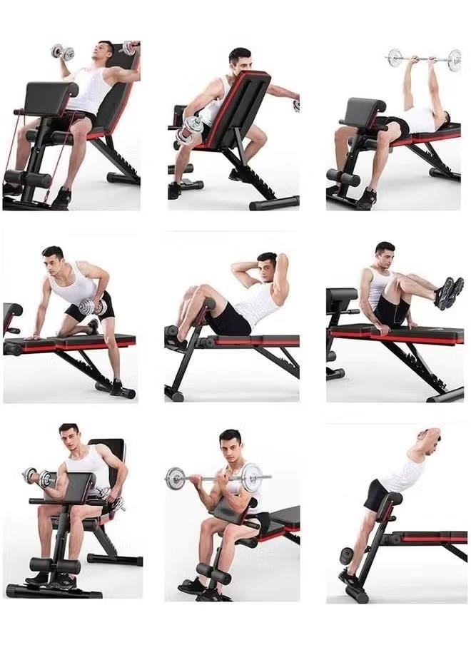 Dumbbell Weight Bench Foldable Workout Weight Bench Incline Decline Adjustable Benches Multifunctional Workout Weight Fitness Bench Strength Training Bench Exercise Equipment For Home Gym - pzsku/Z88B925E0331FF0985E19Z/45/_/1723624254/86ef97fa-e825-4aa9-a95d-490855c50acd