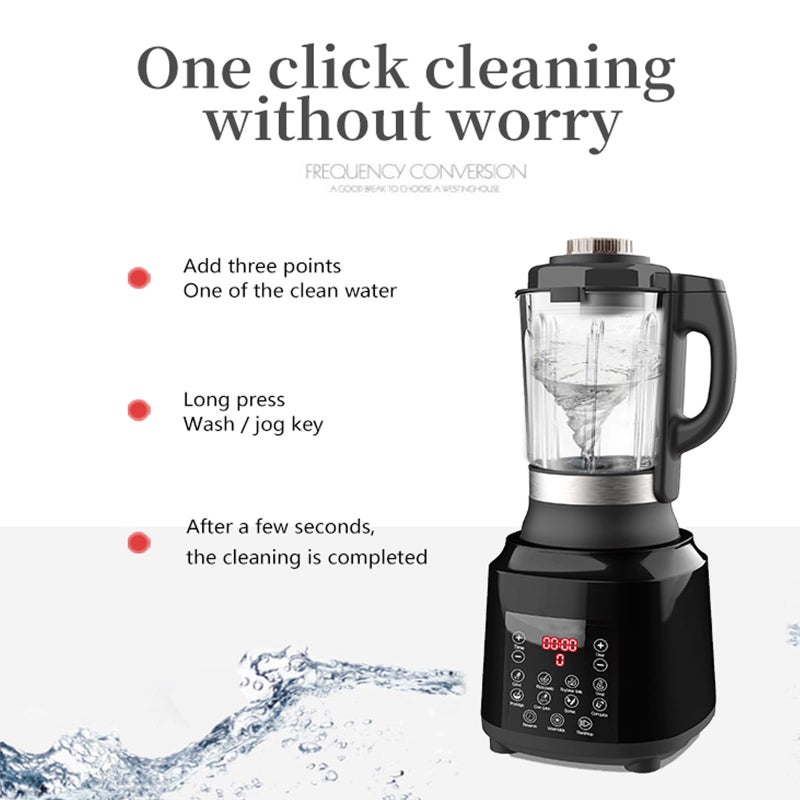 YPCOO Countertop Food Blender,Hot Soup Maker,High-Speed Kitchen Food Processor with 9 One Touch Programs,12H Preset,Self-Cleaning,Crushing,Mixing,Juices,Pureeing,Grinding,Chopping,Auto-shutoff, 60OZ, 1200W - Image 3