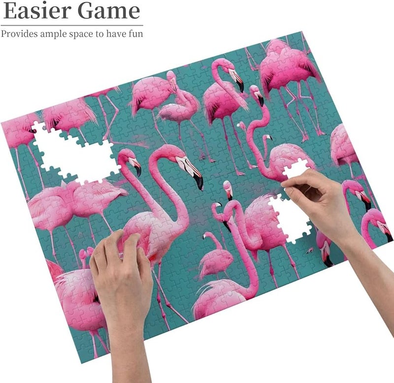 لغز بانوراما قطعة فلامنغو فايا 500 قطعة للبالغين ديكور المنزل 20.4 × 15 بوصة - Image 4