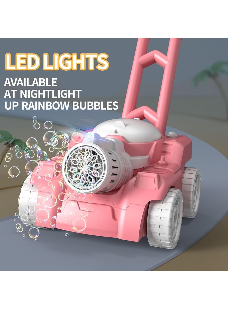 RATSAW - Automatic bubble machine Tank Bubble Gun for Kids Electronic Bubble Machine With Light Outdoor Game Push Walker Toys - Image 1