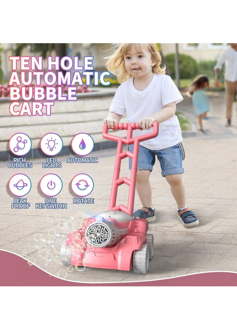 RATSAW - Automatic bubble machine Tank Bubble Gun for Kids Electronic Bubble Machine With Light Outdoor Game Push Walker Toys - Image 1
