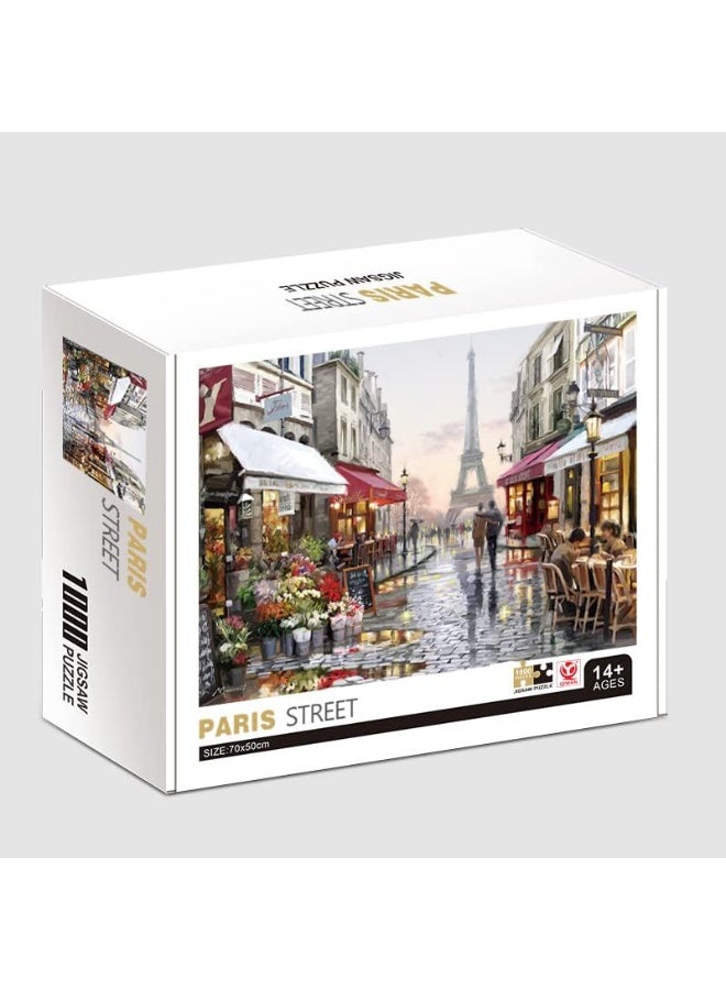 Capstro 1000 PCS Landscape Jigsaw Puzzle for Adults & Teens – Puzzle with High Definition Artwork, Challenging Brain Game & Relaxing Family Activity Gift – Paris Avenue - Image 1