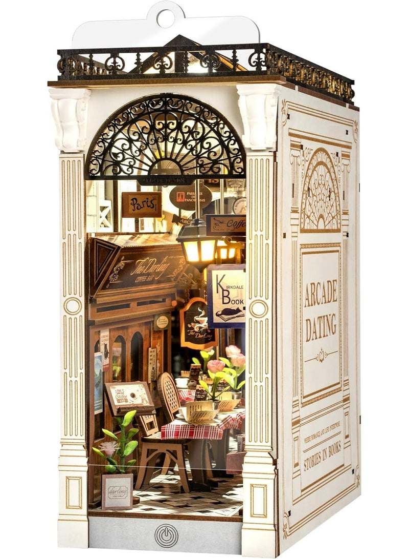 ROBOTIME Rolife Arcade Dating DIY Book Nook Shelf Insert Kit TGB10 Perfect for Home Decor & Creative Gift, Ideal for Bedroom, Kitchen, or Living Room, Festive Home Accent, Detailed Craftsmanship - Image 1
