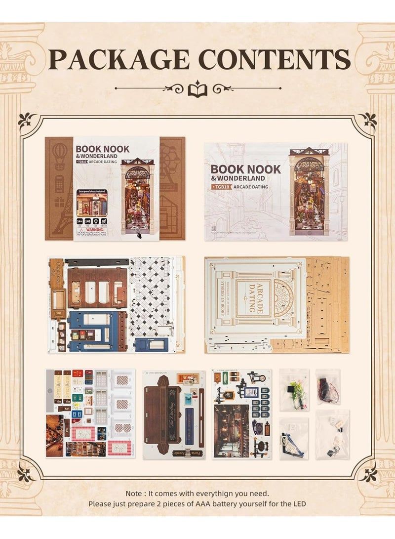 ROBOTIME Rolife Arcade Dating DIY Book Nook Shelf Insert Kit TGB10 Perfect for Home Decor & Creative Gift, Ideal for Bedroom, Kitchen, or Living Room, Festive Home Accent, Detailed Craftsmanship - Image 5