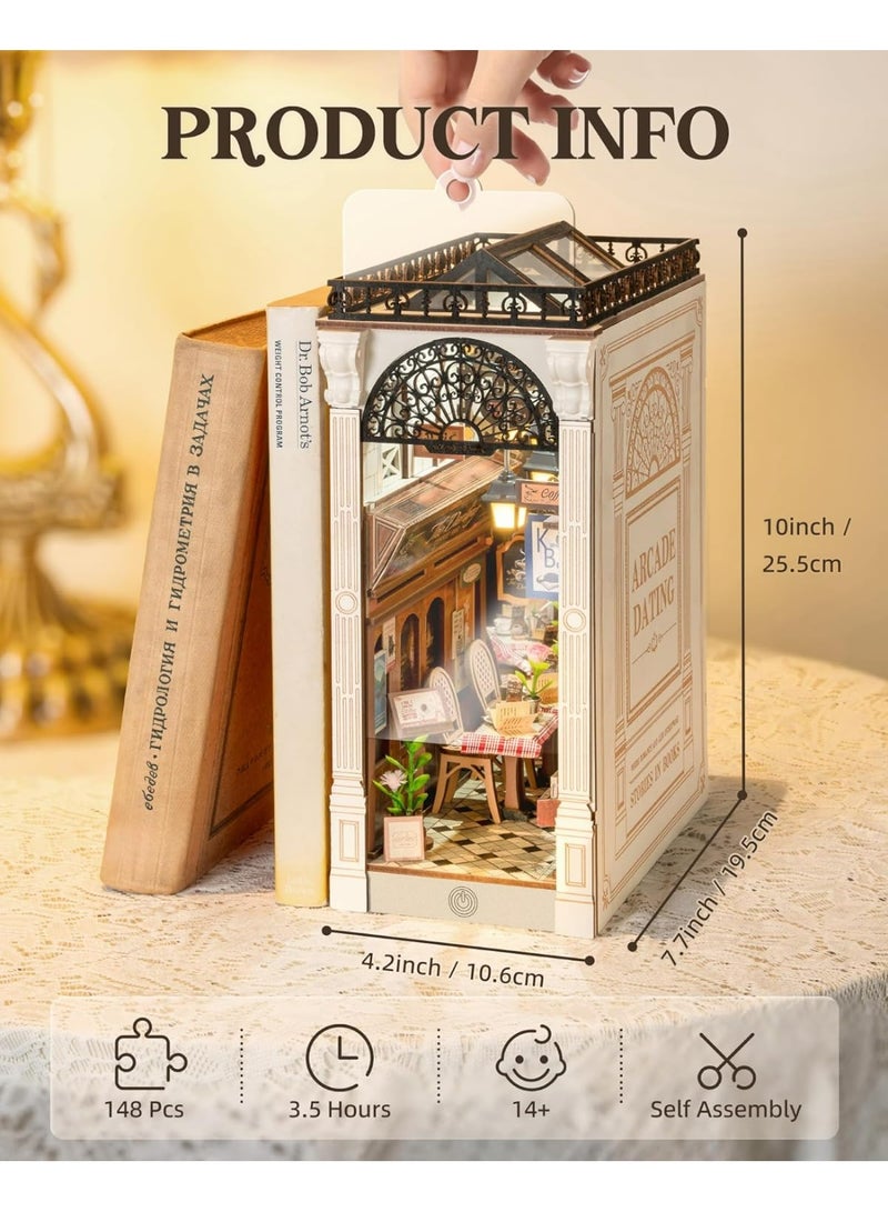 ROBOTIME Rolife Arcade Dating DIY Book Nook Shelf Insert Kit TGB10 Perfect for Home Decor & Creative Gift, Ideal for Bedroom, Kitchen, or Living Room, Festive Home Accent, Detailed Craftsmanship - Image 2