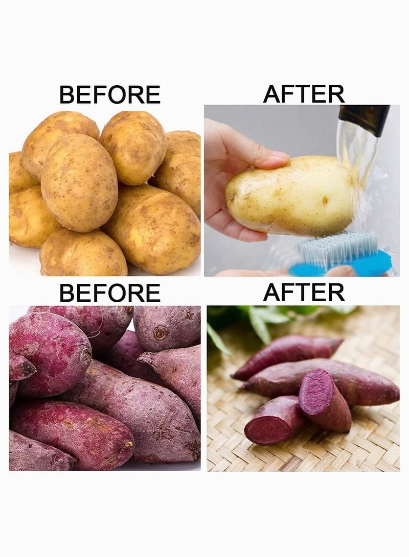 Y&D Fruit Vegetable Cleaning Brush  3Pcs Veggie Brushes Scrubber Flexible Bristles Tool  Kitchen Brush For Carrots Fruits - Image 5