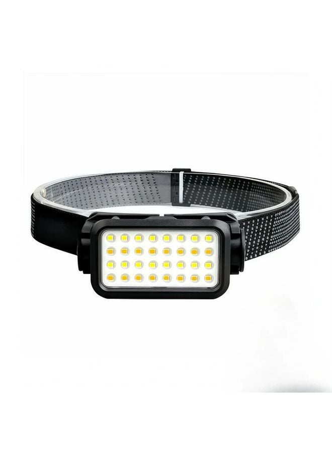 المنارة السوداء 32 LED بشاشة طاقة قابلة للشحن عبر USB و5 أوضاع قابلة للتعديل للتخييم - Image 1