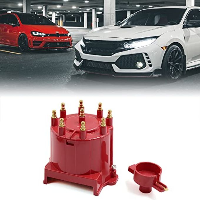 uxcell 8406 Car Ignition Distributor Cap and Rotor Kit External Coil for Chevrolet Suburban C1500 C2500 C3500 for GMC K1500 Jimmy 8 Cylinder Engine DC 12V - Image 2