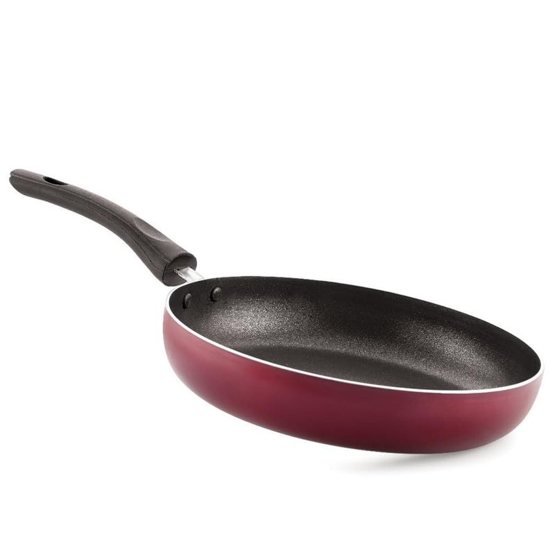 Pencil Pencil Aluminium Premium NonStick 24Cm Fry Pan Triple Layer Coating Induction Base Tawa Durable And Efficient Red - Image 1