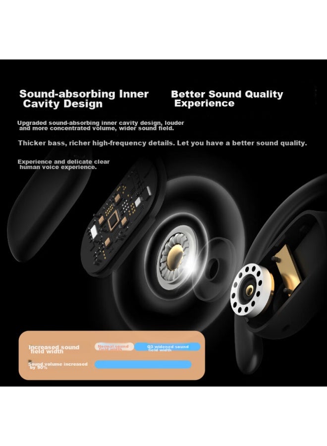 Newmine Newman Q3 Open-style Bluetooth Headphones, Bone Conduction Concept, True Wireless, Ear-hook Style, Not In-ear, For Sports And Running, Long Battery Life, Noise Reduction, Clip-on Earphones, Compatible With Xiaomi, Apple, Huawei - Image 3