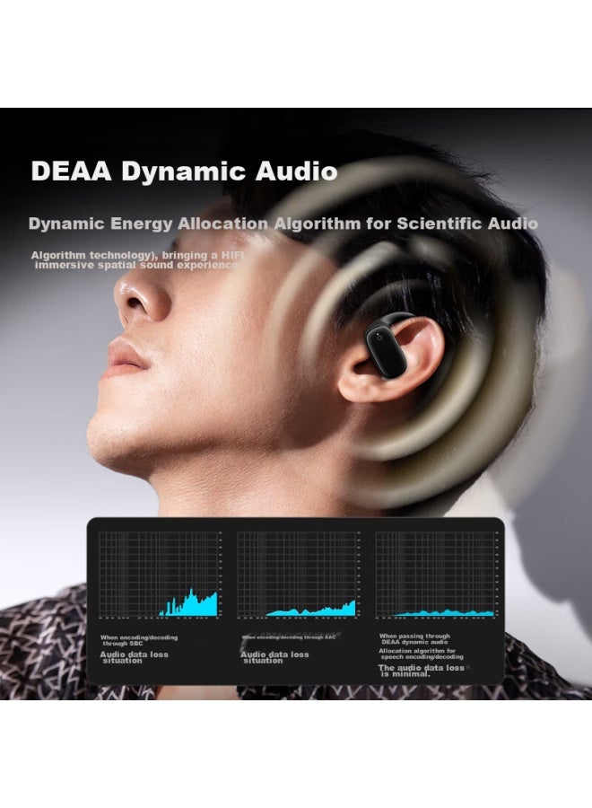Newmine Newman Q3 Open-style Bluetooth Headphones, Bone Conduction Concept, True Wireless, Ear-hook Style, Not In-ear, For Sports And Running, Long Battery Life, Noise Reduction, Clip-on Earphones, Compatible With Xiaomi, Apple, Huawei - Image 4