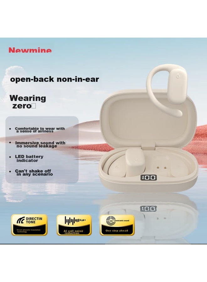 Newmine Newman Q3 Open-style Bluetooth Headphones, Bone Conduction Concept, True Wireless, Ear-hook Style, Not In-ear, For Sports And Running, Long Battery Life, Noise Reduction, Clip-on Earphones, Compatible With Xiaomi, Apple, Huawei - Image 1
