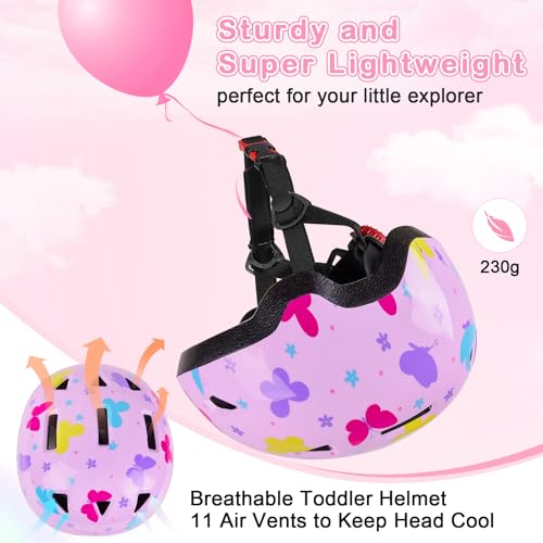 Lemmeko Toddler Helmet, Baby Infant Kids Bike Helmet for Kids Age 1-3/2-4/3-5/5-8 Adjustable Toddler Bike Helmets for Boys Girls for Scooter Skateboard Cycling - Image 3