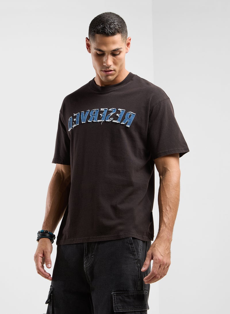 izzue Denim Patch T-Shirt - Image 1