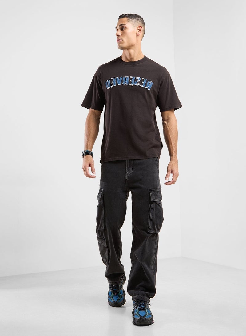 izzue Denim Patch T-Shirt - Image 4