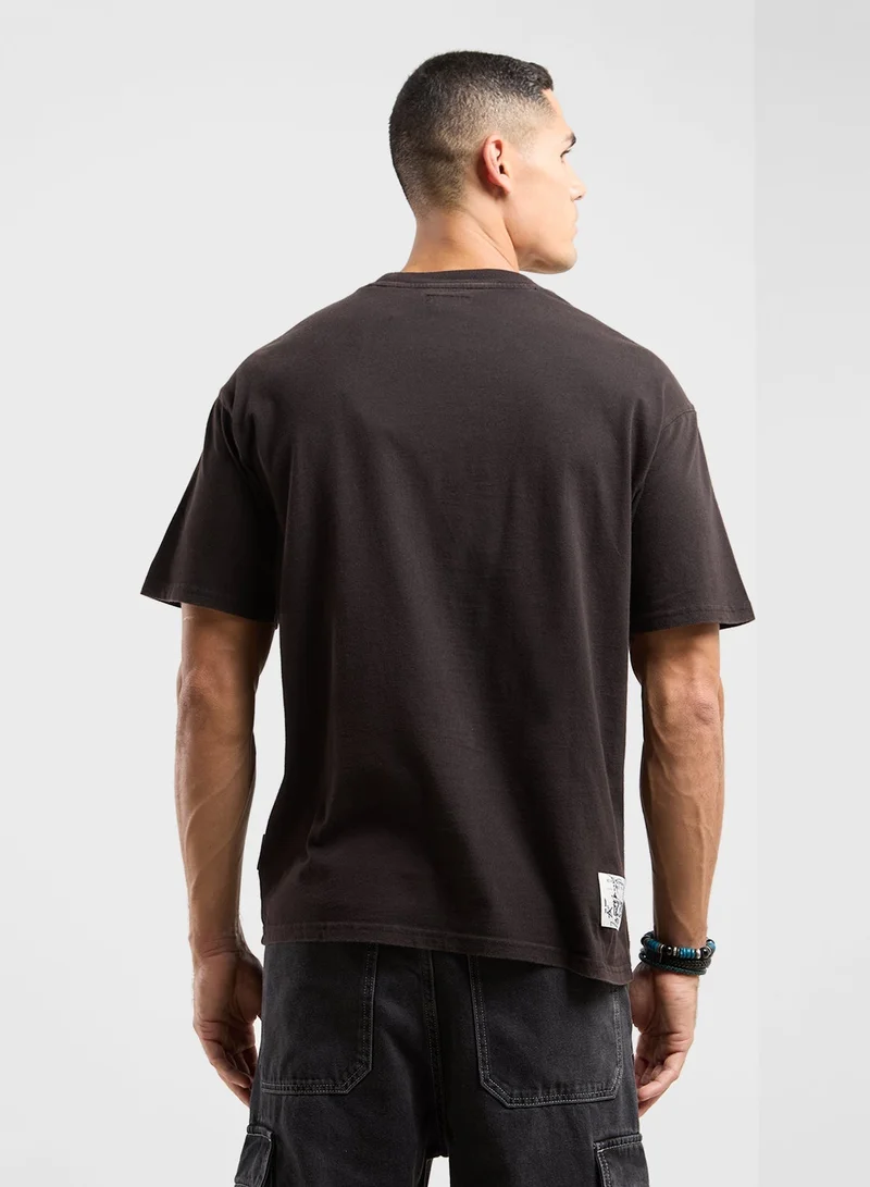 إيسو تيشيرت دينم باتش