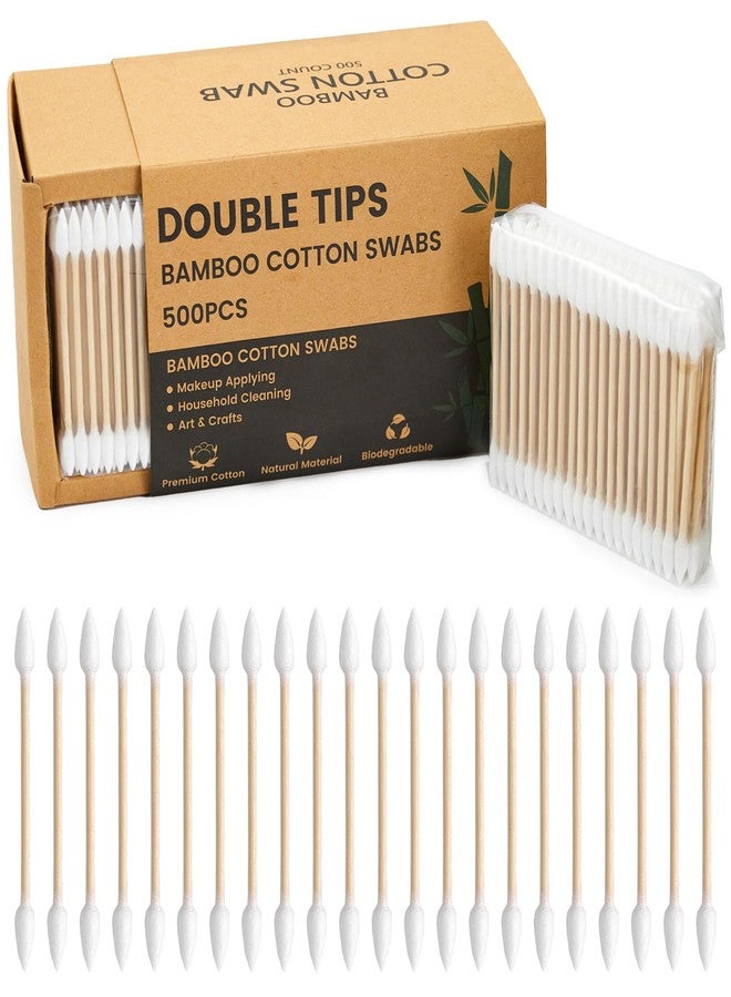 BOVPCAO Pointed Tip Cotton Swabs, 500 Count Double Precision Cotton Buds with Wooden Stick - Pointy Tip Applicators for Makeup, Cosmetic, Nails Polish, Arts & Crafts, Detail Cleaning (SLIDE-OUT PACKAGING) - Image 1