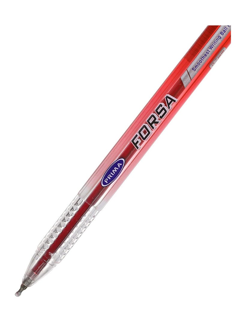 PRIMA BALLPOINT PEN PRIMA FORSA 0.7 MM RED - 10 pens  - Image 2